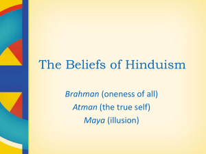 PowerPoint presentation Brahman, Atman, and Maya