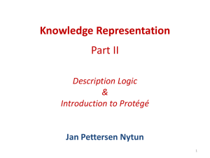 Knowledge Representation I