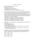 Ch. 9 Review: Testing a Claim Given α = 0.05, which of the following