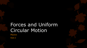 Forces and Uniform Circular Motion