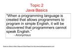 topic2JavaBasics - UT Computer Science