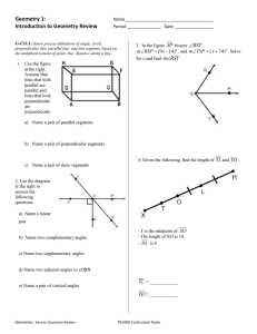 Introduction to Geometry Review