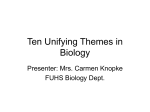 Ten Unifying Themes in Biology