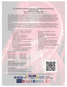 The 2nd IEEE International Conference on Intelligent Data and