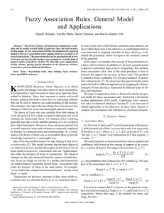 Fuzzy association rules: general model and applications