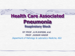 B-Health care associated pneumonia