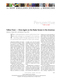 Yellow Fever — Once Again on the Radar Screen in the Americas