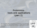 Proteomics tools and applications (part 2)
