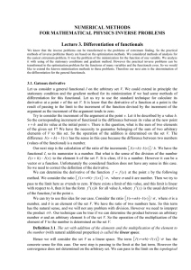 Lecture 3. Differentiation of functionals