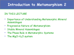 LECTURE 17 - Introduction to Metamorphism 2