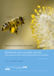 Biodiversity and ecosystem services: does species diversity
