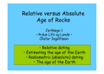 Relative versus Absolute Age of Rocks