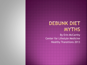 Debunk diet myths
