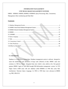 unit iii database management systems