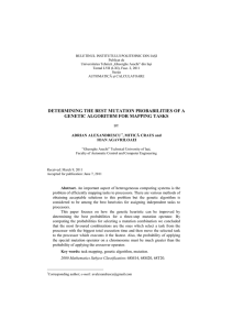 DETERMINING THE BEST MUTATION PROBABILITIES OF A