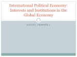 International Political Economy: Interests and Institutions in the