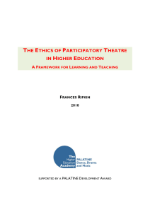 the ethics of participatory theatre in higher education