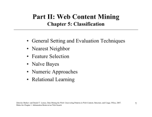 Part II: Web Content Mining - CCSU Computer Science Department