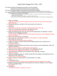 Study Guide Changes Over Time * KEY