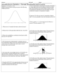 Name: Period: Date: Introduction to Statistics – Normal Distribution