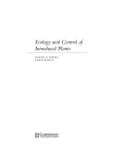 Ecology and Control of Introduced Plants