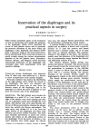 Innervation of the diaphragm and its practical aspects in