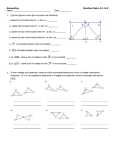 Geometry Review Quiz 4.1-4.3 Name: Date: ______ Use the figure
