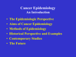Cancer Epidemiology An Introduction
