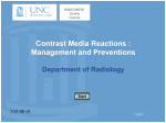 Contrast Media Reactions : Management and Preventions