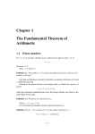 Chapter 1 The Fundamental Theorem of Arithmetic