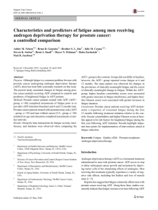 Characteristics and predictors of fatigue among men