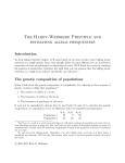 The Hardy-Weinberg Principle and estimating allele frequencies