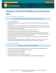Chapter 4: Chemical bonding and structure fast facts 4.1 Ionic