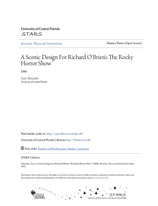 A Scenic Design For Richard O`Brien`s The Rocky Horror Show