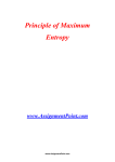 Principle of Maximum Entropy www.AssignmentPoint.com The