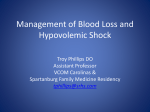 Management of Blood Loss and Hypovolemic Shock