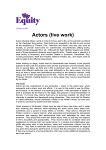 Actors (live work)