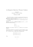 An Example of Induction: Fibonacci Numbers