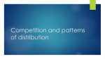 Competition and patterns of distribution