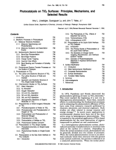Photocatalysis on TiOn Surfaces: Principles, Mechanisms, and
