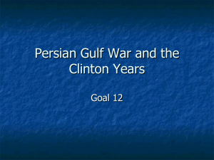 Persian Gulf War and the Clinton Years