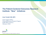 The Patient-Centered Outcomes Research Institute