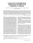 Long-term and high-dose piracetam treatment of Alzheimer`s