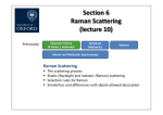 Section 6 Raman Scattering (lecture 10)