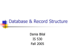 Database/Record Structure