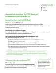 Abnormal Fecal Occult Blood Test (FOBT) Result and