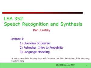 LSA.303 Introduction to Computational Linguistics