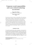 Corporate social responsibility and cause