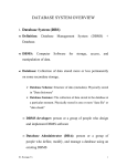 database system overview