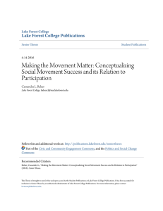 Making the Movement Matter - Lake Forest College Publications